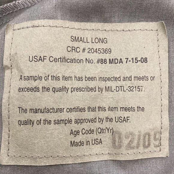 USAF All-Purpose Environmental Camouflage Parka Gore-Seam “Small Long” Military - Picture 12 of 13